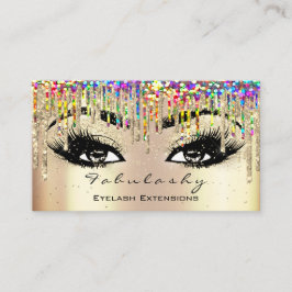 Makeup Artist Eyebrow Lash Glitter Drips Glitter Visitkort