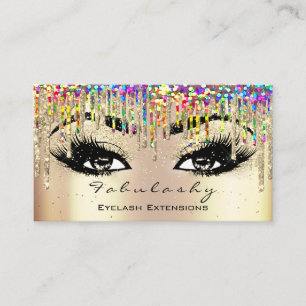 Makeup Artist Eyebrow Lash Glitter Drives Glitter Visitkort