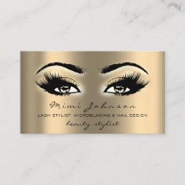 Makeup Artist Eyebrow Lash Guld Sepi Esthetician Visitkort