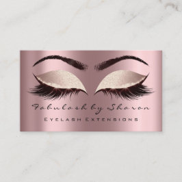 Makeup Artist Eyebrow Lash Social Glitter Ro Visitkort