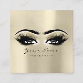 Makeup Artist Eyebrow Öga Lash Ivory Square Fyrkantigt Visitkort
