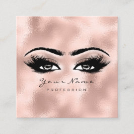 Makeup Artist Eyebrow Öga Lash Ro Glass Square Fyrkantigt Visitkort