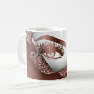 Makeup Artist Eyebrow Öga Lash Ro Guld Busine Kaffemugg