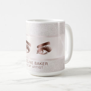 Makeup Artist Eyebrow Öga Lash Ro Guld Kaffemugg