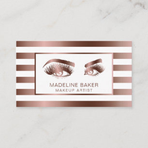 Makeup Artist Eyebrow Öga Lash Ro Guld Visitkort