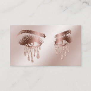Makeup Artist Eyebrow Öga Lash Ro Guld Visitkort