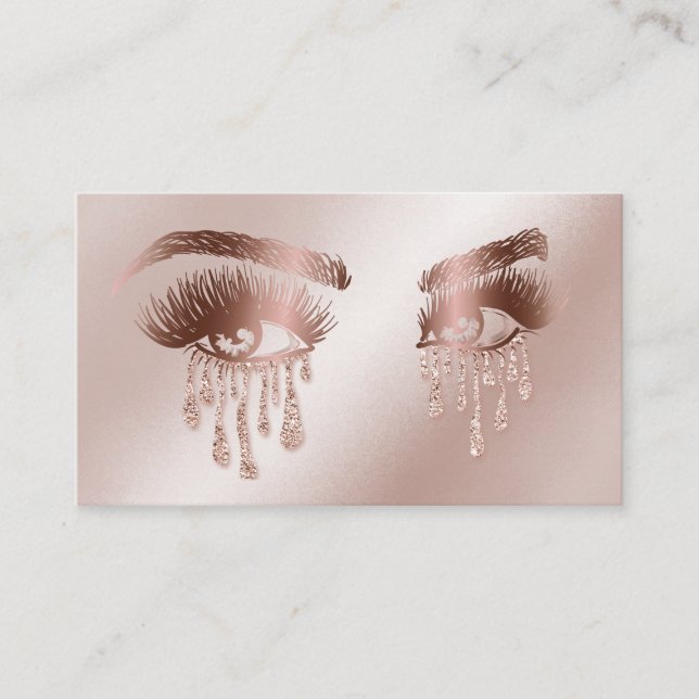 Makeup Artist Eyebrow Öga Lash Ro Guld Visitkort (Framsida)