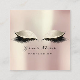 Makeup Artist Eyebrow Öga Lash Ro Ivory Square Fyrkantigt Visitkort