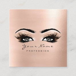 Makeup Artist Eyebrow Öga Lash Ro Rosa Square Fyrkantigt Visitkort
