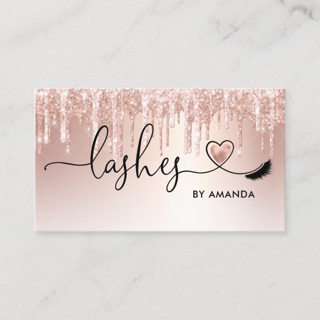 Makeup Artist Eyebrow Ögon Lash Heart Visitkort (Framsida)