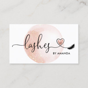 Makeup Artist Eyebrow Ögon Lash Heart Visitkort