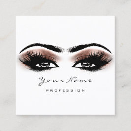 Makeup Artist Eyebrow Ro Lash White Square Fyrkantigt Visitkort