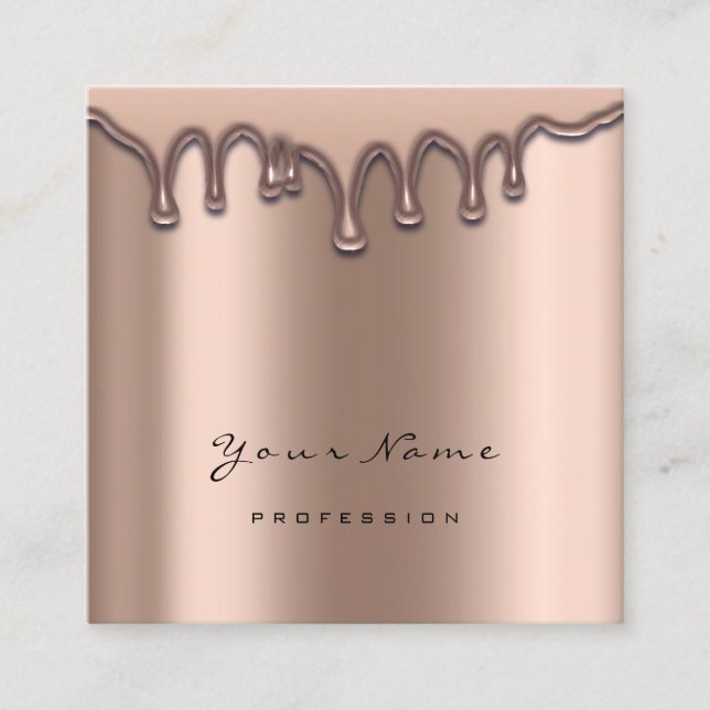 Makeup Artist Eyebrow Vax Lash Glitter Skin Drives Fyrkantigt Visitkort (Framsida)