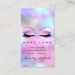 Makeup Artist Eyebrows Lash Ombre Pinky Glitter Visitkort