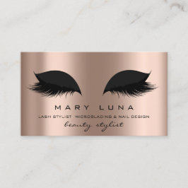 Makeup Artist Eyebrows Lash Ro Guld Black Visitkort