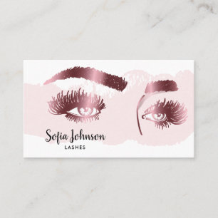 Makeup artist Eyebrows Lash Ro Guld Ögon Visitkort