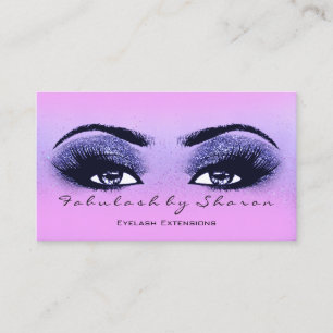 Makeup Artist Eyebrows Lash Rosa Blue Navy Visitkort
