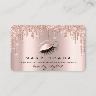 Makeup Artist Eyebrows Lash Rosa ros Brows Visitkort
