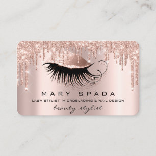 Makeup Artist Eyebrows Lash Rosa ros Brows Visitkort
