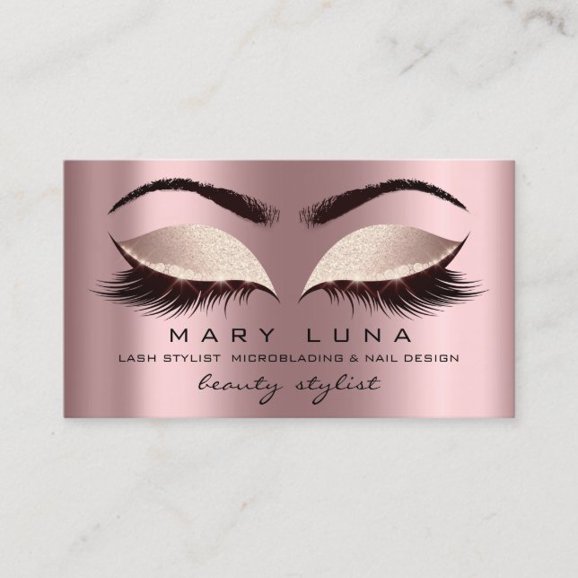 Makeup Artist Eyebrows Lash Spark Ro Social Visitkort (Framsida)