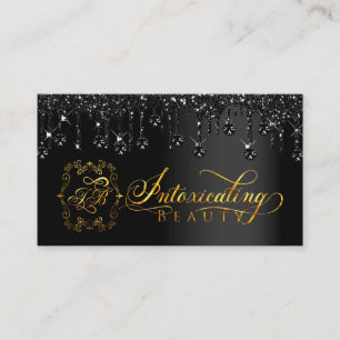 Makeup Artist Eyelash Black Drives Logotyp Diamond Visitkort