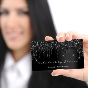 Makeup Artist Eyelash Black Drives Professionell Visitkort