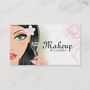 Makeup Artist Eyelash Curler Rosa Visitkort
