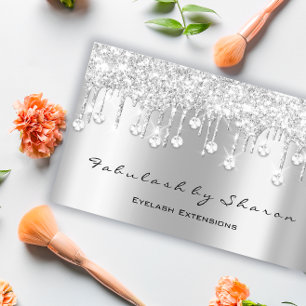 Makeup Artist Eyelash Diamond Drives Silver Blogga Visitkort