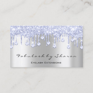 Makeup Artist Eyelash Diamond Drives Silver Blue Visitkort