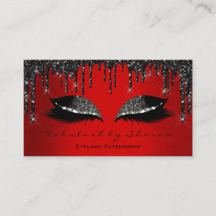 Makeup Artist Eyelash Extension Black Drivers Ruby Visitkort