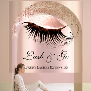Makeup Artist Eyelash Extension Ro Anpassningsbar Fyrkantigt Visitkort