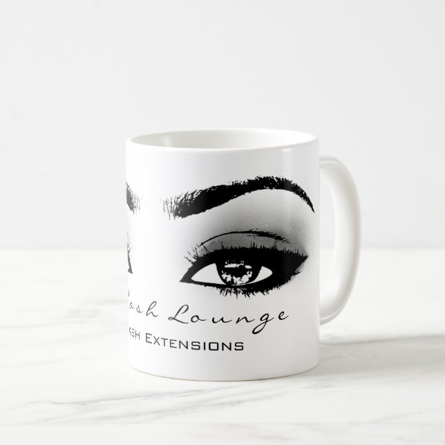Makeup Artist Eyelash Extension Studio Grått Öga Kaffemugg (Framsida höger)