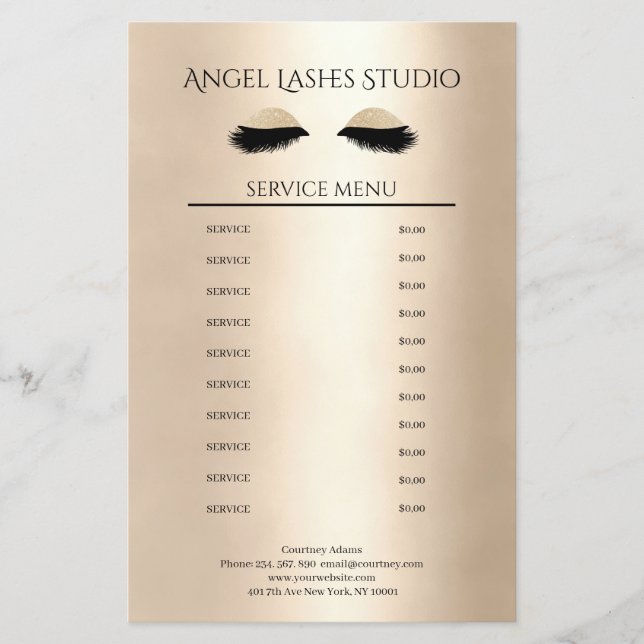 Makeup Artist Eyelash Extensions beidseitig Flygblad (Framsidan)