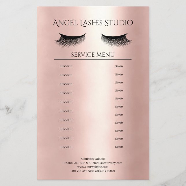 Makeup Artist Eyelash Extensions beseitig Flygblad (Framsidan)