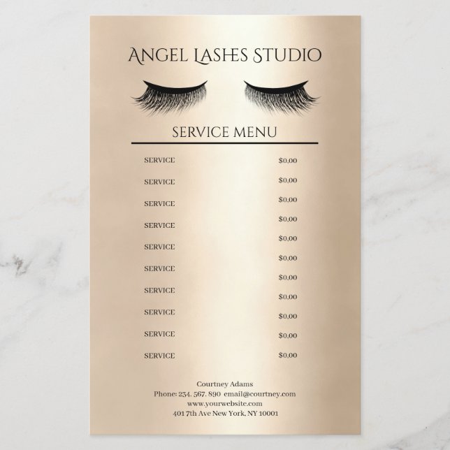 Makeup Artist Eyelash Extensions beseitig Flygblad (Framsidan)