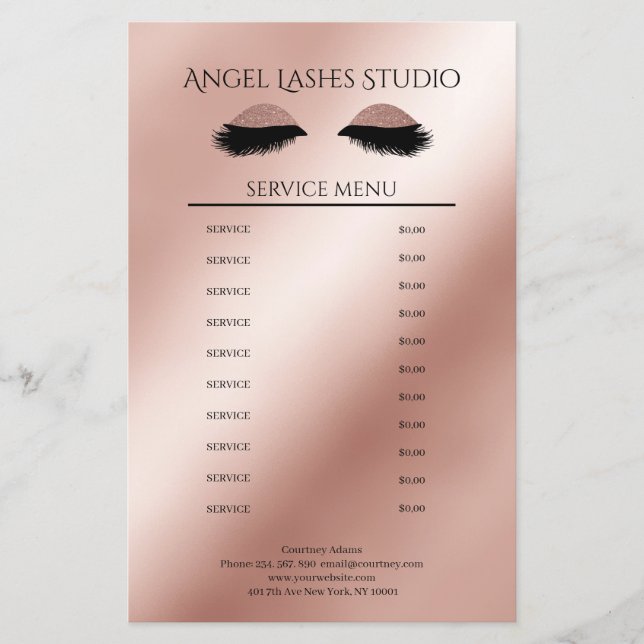 Makeup Artist Eyelash Extensions Flygblad (Framsidan)