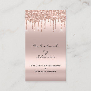 Makeup Artist Eyelash Eyelash Glitter Drives Ro Visitkort