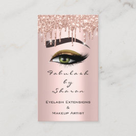 Makeup Artist Eyelash Glitter Drips Ro Brows Visitkort