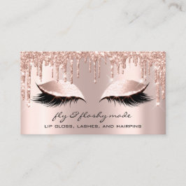 Makeup Artist Eyelash Glitter Drips Ro Öga Visitkort