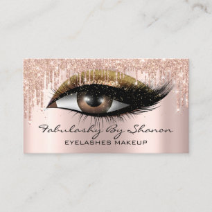 Makeup Artist Eyelash Glitter Drives Ro Guld Visitkort