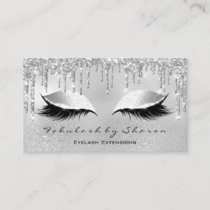 Makeup Artist Eyelash Glitter Drivrutiner Silver G Visitkort