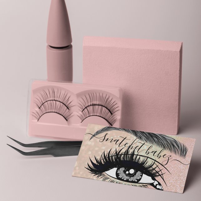 Makeup Artist Eyelash Hair Brows QR Logotyp Ro Visitkort (Skapare uppladdad)