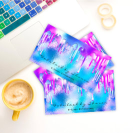 Makeup Artist Eyelash Holograph Drifts Ocean Visitkort