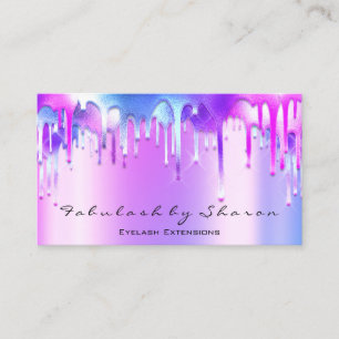 Makeup Artist Eyelash Holograph Drives Blue Rosa Visitkort