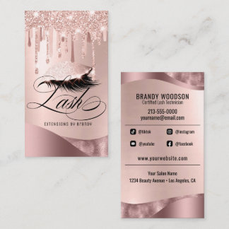Makeup Artist Eyelash Lash Glitter Beauty Salon  Visitkort