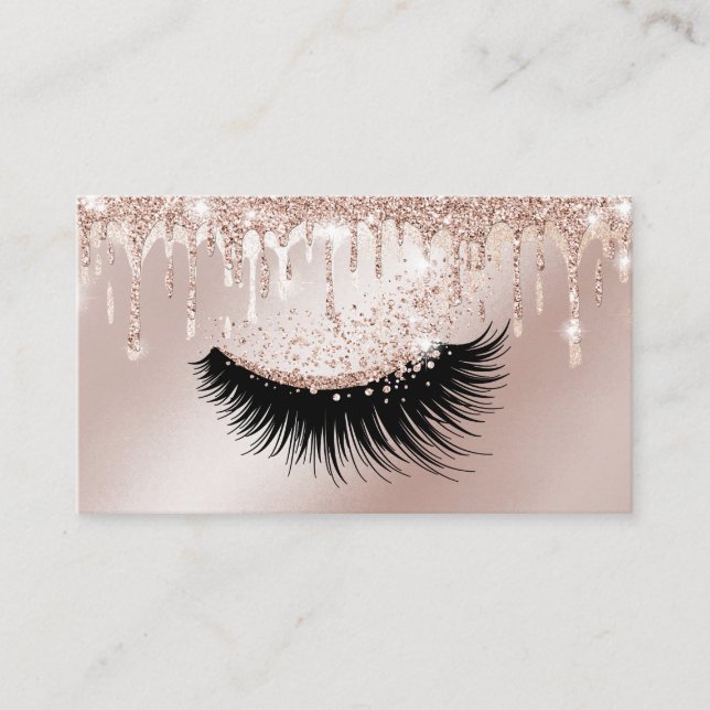 Makeup Artist Eyelash Lash Glitter Drives Ro Visitkort (Framsida)