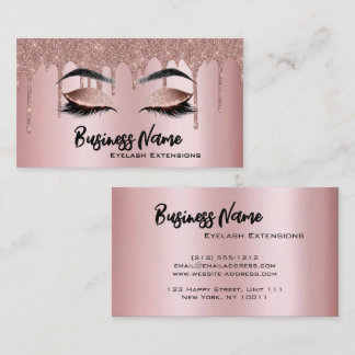 Makeup Artist Eyelash Lash Glitter Drives Ro Visitkort