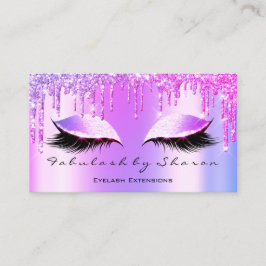 Makeup Artist Eyelash Lash Glitter Drives Rosa Visitkort