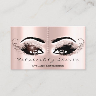 Makeup Artist Eyelash Lash Glitter Spark Ro Visitkort