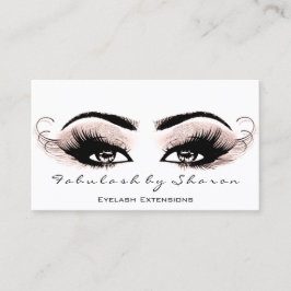 Makeup Artist Eyelash Lash Glitter White New Visitkort